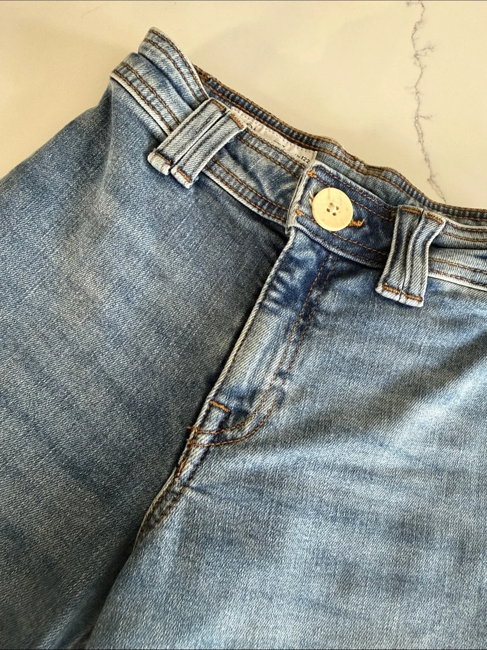 Zara girls Wide Leg marine jeans Light Blue size 7